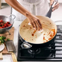 GreenPan Rio 5qt Ceramic Non-Stick Covered Saute Pan With Helper Handle Black -Cookware Specialty Store GUEST 0529b12b 993a 4777 aee5 4d05e2eab974