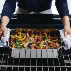 KitchenAid Stainless Steel 5-Ply Clad 15"x11.5" Roasting Pan With Stainless Steel Rack -Cookware Specialty Store GUEST 0785fba6 df0f 4726 aba8 acd4ad8ce334