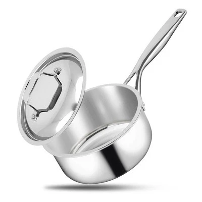 NutriChef 1.5-quart Stainless Steel Stain-Resistant Sauce Pot Kitchen Cookware W/ Satin Interior 1 NutriChef 1.5-quart Stainless Steel Stain-Resistant Sauce Pot Kitchen Cookware W/ Satin Interior