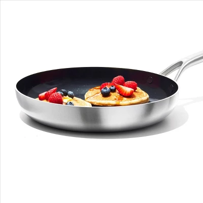 OXO 10" Mira Tri-Ply Stainless Steel Non-Stick Open Frypan Silver 2 OXO 10" Mira Tri-Ply Stainless Steel Non-Stick Open Frypan Silver - Image 2