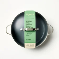8qt Nonstick Ceramic Coated Aluminum Wide Stock Pot - Figmint™ -Cookware Specialty Store GUEST 119ea502 6d77 412a 89b2 b8742869ab8d