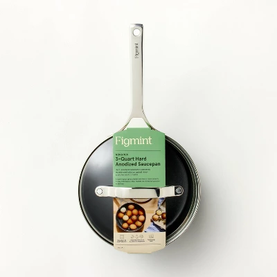 3qt Nonstick Hard Anodized Aluminum Sauce Pan With Lid Dark Gray - Figmint™ 5 3qt Nonstick Hard Anodized Aluminum Sauce Pan With Lid Dark Gray - Figmint™ - Image 5