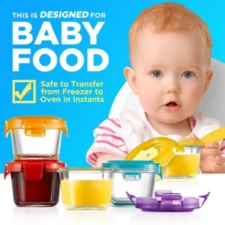 NutriChef 12 Pcs. Mini High Borosilicate Glass Round Meal-Prep Containers With Airtight Lid, 4oz -Cookware Specialty Store GUEST 1b5654d3 efa6 45c5 b5a2 be559d3ec13b