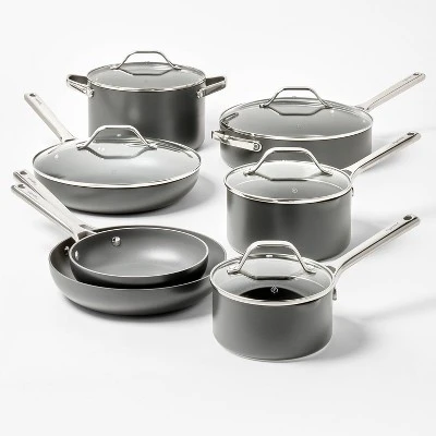 8qt Nonstick Hard Anodized Aluminum Stock Pot Dark Gray - Figmint™ 5 8qt Nonstick Hard Anodized Aluminum Stock Pot Dark Gray - Figmint™ - Image 5