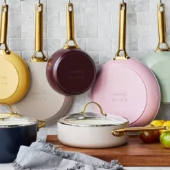 GreenPan Reserve 12" Frypan With Helper Handle & Lid Blush -Cookware Specialty Store GUEST 2433d9a0 e97e 4f3e 951a 3610939682d4