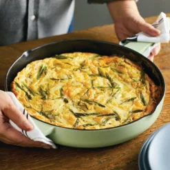 KitchenAid 12" Enameled Cast Iron Induction Skillet With Helper Handle And Pour Spouts Pistachio -Cookware Specialty Store GUEST 244bcb95 afae 41c6 b59a 00778097a1d6