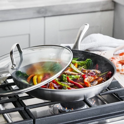 GreenPan Greenwich 12" Stainless Steel Frypan With Lid 2 GreenPan Greenwich 12" Stainless Steel Frypan With Lid - Image 2