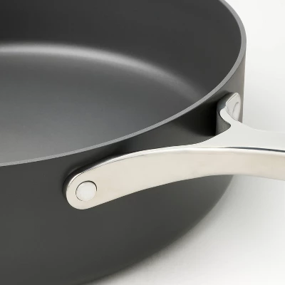 5qt Nonstick Hard Anodized Aluminum Saute Pan Dark Gray - Figmint™ 3 5qt Nonstick Hard Anodized Aluminum Saute Pan Dark Gray - Figmint™ - Image 3