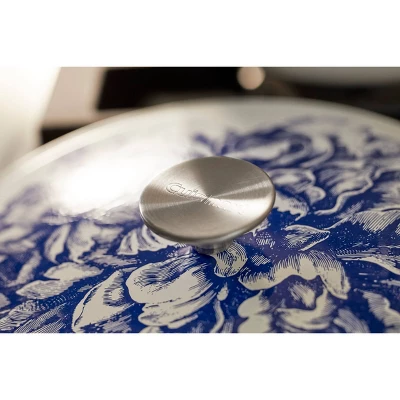 Cuisinart Caskata 5qt Enameled Cast Iron Round Casserole - Blooming Peony 3 Cuisinart Caskata 5qt Enameled Cast Iron Round Casserole - Blooming Peony - Image 3