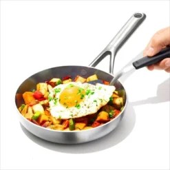 OXO 8" Mira Tri-Ply Stainless Steel Open Frypan Silver -Cookware Specialty Store GUEST 355d1980 4343 449b be71 6fb95114fa0c