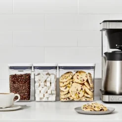 OXO POP 3pc Plastic Food Storage Container Set Clear