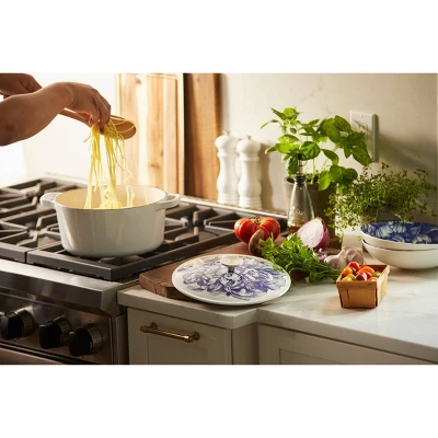 Cuisinart Caskata 5qt Enameled Cast Iron Round Casserole - Blooming Peony 4 Cuisinart Caskata 5qt Enameled Cast Iron Round Casserole - Blooming Peony - Image 4