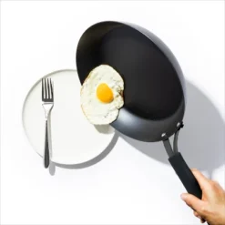 OXO 12" Steel Open Frypan With Silicone Sleeve Black -Cookware Specialty Store GUEST 4b00f0a4 50e3 400c 8413 ce80bcc87385