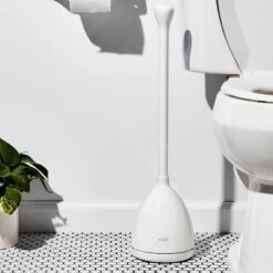 OXO Toilet Plunger And Canister -Cookware Specialty Store GUEST 51aaee40 9447 46c2 a88f f7ee207b958a