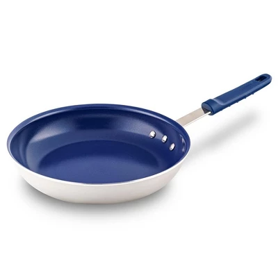 NutriChef 10" Medium Fry Pan - Medium Skillet Nonstick Frying Pan With Silicone Handle, Ceramic Coating, Blue Silicone Handle 1 NutriChef 10" Medium Fry Pan - Medium Skillet Nonstick Frying Pan With Silicone Handle, Ceramic Coating, Blue Silicone Handle
