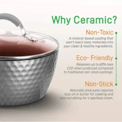 NutriChef NCCW11GD 11 Piece Nonstick Ceramic Coating Diamond Pattern Kitchen Cookware Pots And Pan Set With Lids And Utensils, Gray (2 Pack) 7 NutriChef NCCW11GD 11 Piece Nonstick Ceramic Coating Diamond Pattern Kitchen Cookware Pots And Pan Set With Lids And Utensils, Gray (2 Pack) -Cookware Specialty Store GUEST 726a3f5c 3ca6 4bf1 946a 4040c13da936