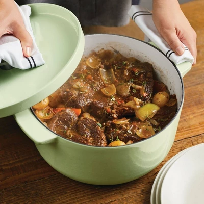 KitchenAid 6qt Enameled Cast Iron Induction Dutch Oven Pistachio 3 KitchenAid 6qt Enameled Cast Iron Induction Dutch Oven Pistachio - Image 3