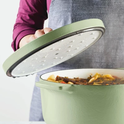 KitchenAid 6qt Enameled Cast Iron Induction Dutch Oven Pistachio 2 KitchenAid 6qt Enameled Cast Iron Induction Dutch Oven Pistachio - Image 2