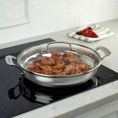 Cuisinart Classic 12" Stainless Steel Everyday Pan With Cover - 8325-30D 3 Cuisinart Classic 12" Stainless Steel Everyday Pan With Cover - 8325-30D - Image 3