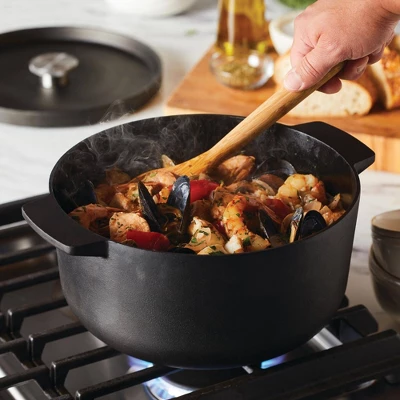 KitchenAid Cast Iron 6qt Round Dutch Oven Pre-Seasoned 9 KitchenAid Cast Iron 6qt Round Dutch Oven Pre-Seasoned - Image 9