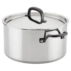 KitchenAid 5-Ply Clad Stainless Steel 8qt Stockpot With Lid -Cookware Specialty Store GUEST 7a29323d 456f 44bd 9f53 c233ca2fd028