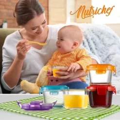 NutriChef 12 Pcs. Mini High Borosilicate Glass Round Meal-Prep Containers With Airtight Lid, 4oz -Cookware Specialty Store GUEST 7a744973 818b 405e 831f 66182bba0f38