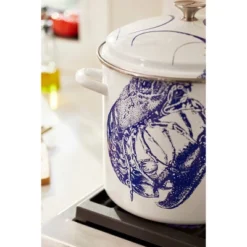 Cuisinart Caskata 16qt Enamel On Steel Stockpot With Cover - Blue Lobster -Cookware Specialty Store GUEST 7d48dd52 b092 426e b289 37c175392b5d
