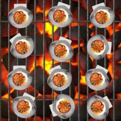 12pk Grillable Stainless Steel Clam Shells - Outset -Cookware Specialty Store GUEST 80bca6bc 0e6b 4603 8dc0 474cd2c7a458