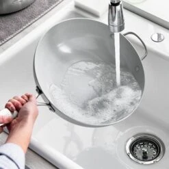 Greenpan Venice Pro Tri-Ply Stainless Steel Ceramic Non Stick 12" Wok With Helper Handle & Lid Vibrant Silver -Cookware Specialty Store GUEST 86e79d71 45e9 4ad1 b429 a5a4475391d5