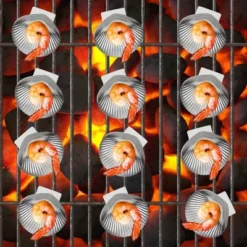 12pk Grillable Stainless Steel Clam Shells - Outset -Cookware Specialty Store GUEST 896f2bef 34be 4427 8908 ce4205fa789c