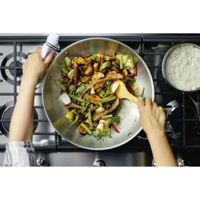 KitchenAid 5-Ply Clad Stainless Steel 15" Wok 4 KitchenAid 5-Ply Clad Stainless Steel 15" Wok - Image 4