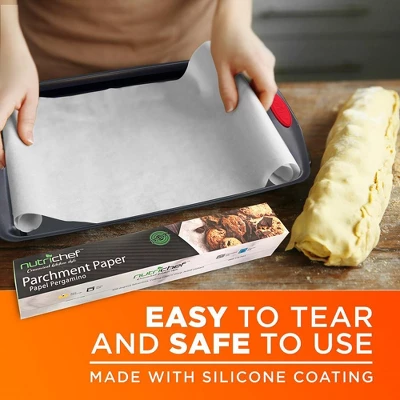 NutriChef Heavy Duty Parchment Paper Roll For Baking, Easy To Cut & Non-stick Cooking Paper For Bread, Cookies, Air Fryer, Steaming, Grilling 1 NutriChef Heavy Duty Parchment Paper Roll For Baking, Easy To Cut & Non-stick Cooking Paper For Bread, Cookies, Air Fryer, Steaming, Grilling