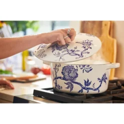 Cuisinart Caskata 5qt Enameled Cast Iron Round Casserole - Floral Landscape -Cookware Specialty Store GUEST 9911f6d4 3457 4fe8 8227 000df40abb39