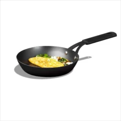 OXO 8" Steel Open Frypan With Silicone Sleeve Black
