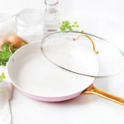 GreenPan Reserve 12" Frypan With Helper Handle & Lid Blush -Cookware Specialty Store GUEST ad6e743e a92e 496e 93a3 04b52cf0a4a7