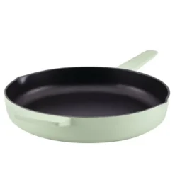 KitchenAid 12" Enameled Cast Iron Induction Skillet With Helper Handle And Pour Spouts Pistachio -Cookware Specialty Store GUEST c9e9cf58 0114 4306 b745 16a117276332