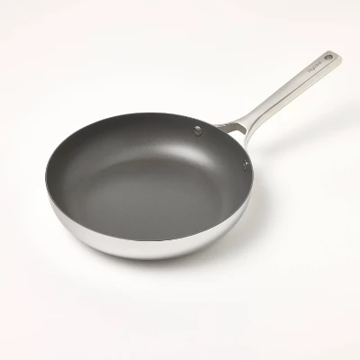 10" Nonstick Stainless Steel Frypan Silver - Figmint™ 2 10" Nonstick Stainless Steel Frypan Silver - Figmint™ - Image 2