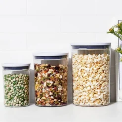 OXO POP 3pc Plastic Airtight Round Canister Food Storage Container Set White -Cookware Specialty Store GUEST d3ffcd53 7261 4b82 8193 1cf1e688d6af