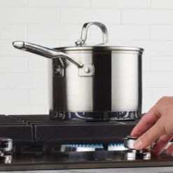 KitchenAid 3qt 3-Ply Blasé Stainless Steel Induction Saucepan With Lid Silver -Cookware Specialty Store GUEST d60f2695 5746 4362 a5aa afbfb27a6927