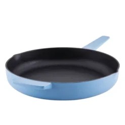 KitchenAid 12" Enameled Cast Iron Induction Skillet With Helper Handle And Pour Spouts Blue Velvet -Cookware Specialty Store GUEST dfe6a7c3 aeef 4527 b39a a02215ca56f6