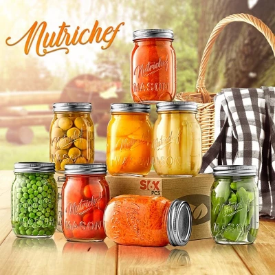 NutriChef 8 Pcs. Glass Mason Jars With Regular Lids And Bands, DIY Magnetic Spice Jars, Ideal For Meal Prep, Jam, Honey, Wedding Favors, And More 2 NutriChef 8 Pcs. Glass Mason Jars With Regular Lids And Bands, DIY Magnetic Spice Jars, Ideal For Meal Prep, Jam, Honey, Wedding Favors, And More - Image 2