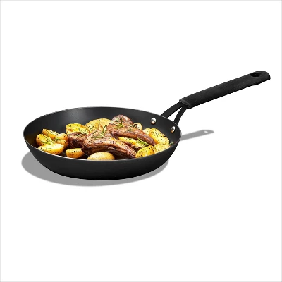 OXO 10" Steel Open Frypan With Silicone Sleeve Black 6 OXO 10" Steel Open Frypan With Silicone Sleeve Black - Image 6