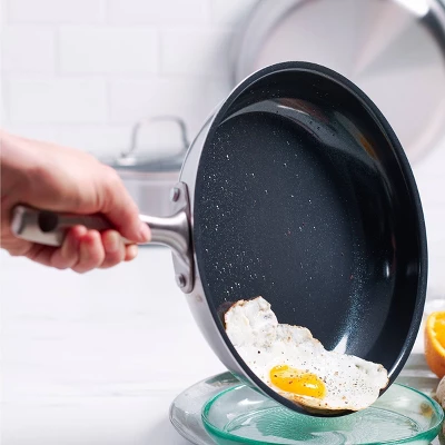 GreenPan Greenwich 12" Stainless Steel Frypan With Lid 3 GreenPan Greenwich 12" Stainless Steel Frypan With Lid - Image 3