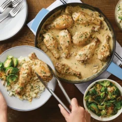 KitchenAid 12" Enameled Cast Iron Induction Skillet With Helper Handle And Pour Spouts Blue Velvet -Cookware Specialty Store GUEST fc7dedfa 00a4 4938 9fe1 c38eb1d596f4